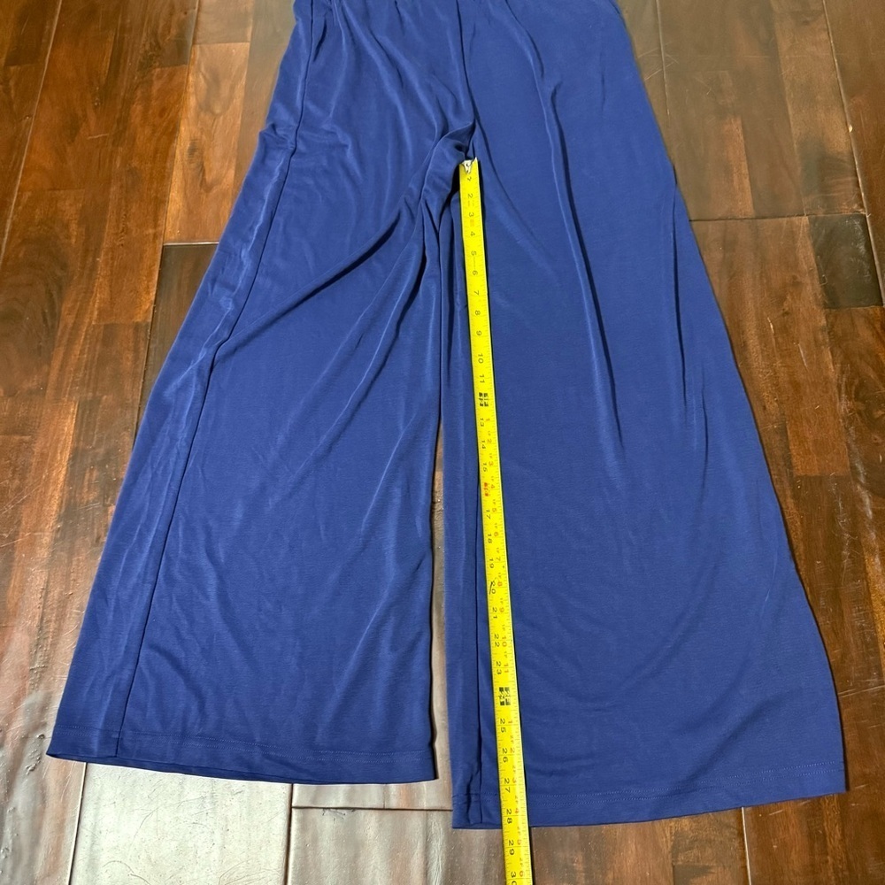 NWT Fabletics Kristin Pant Women’s Size Large Wide Leg Pockets Dark Blue - Picture 5 of 6